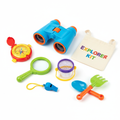 7 piece kids outdoor adventure explorer set with binoculars compass and tools
