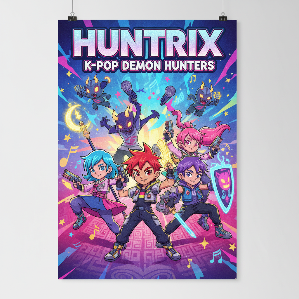 Huntrix K-pop Demon Hunters Poster