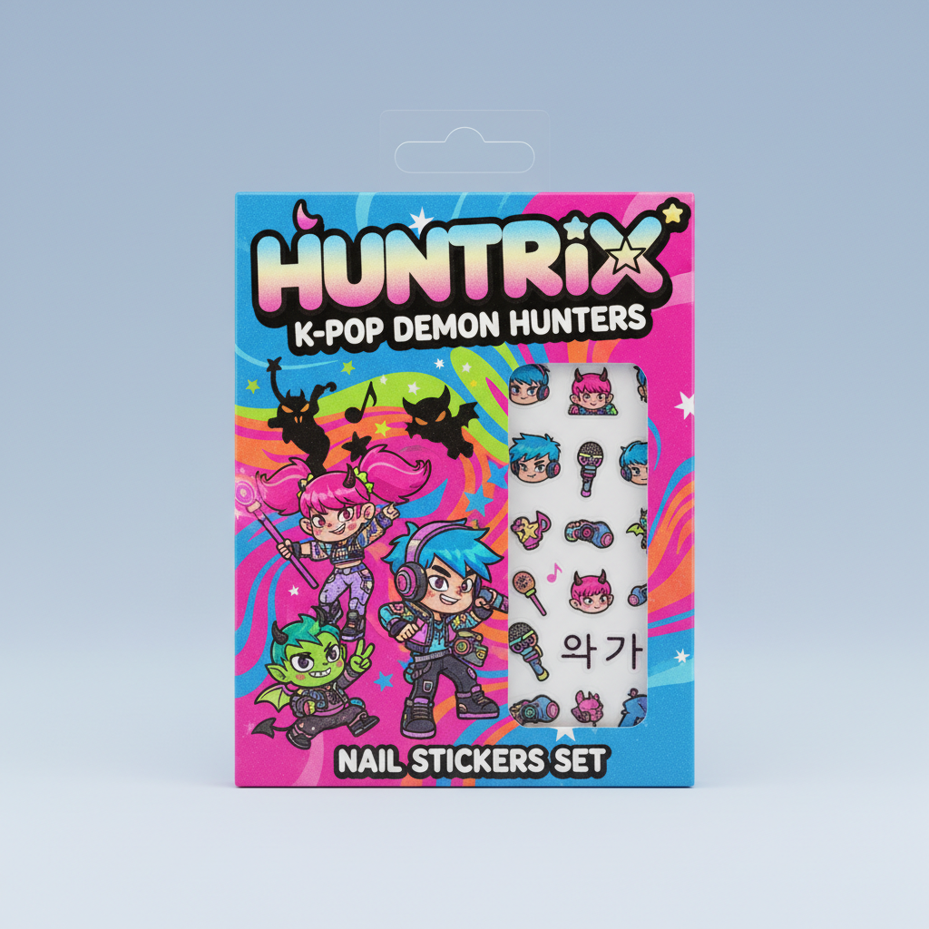 Huntrix K-pop Demon Hunters Nail Stickers