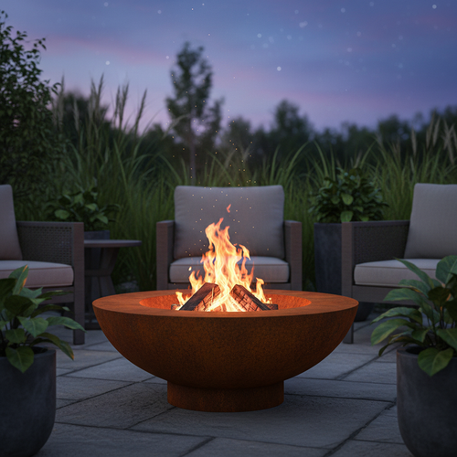 55cm Rust Fire Pit
