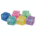 Set of 5 glitter crystal squishy squares sensory toy