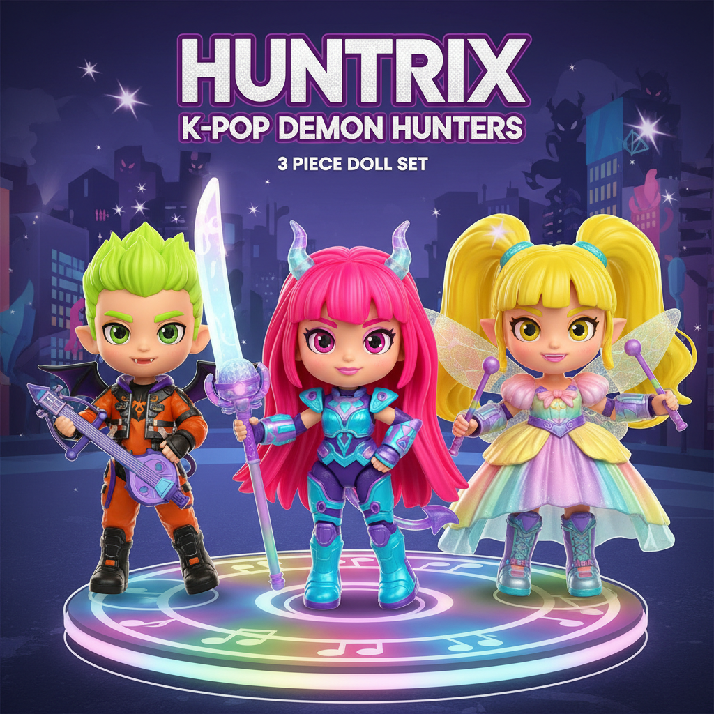 Huntrix K-pop Demon Hunters Dolls 3 Piece Set