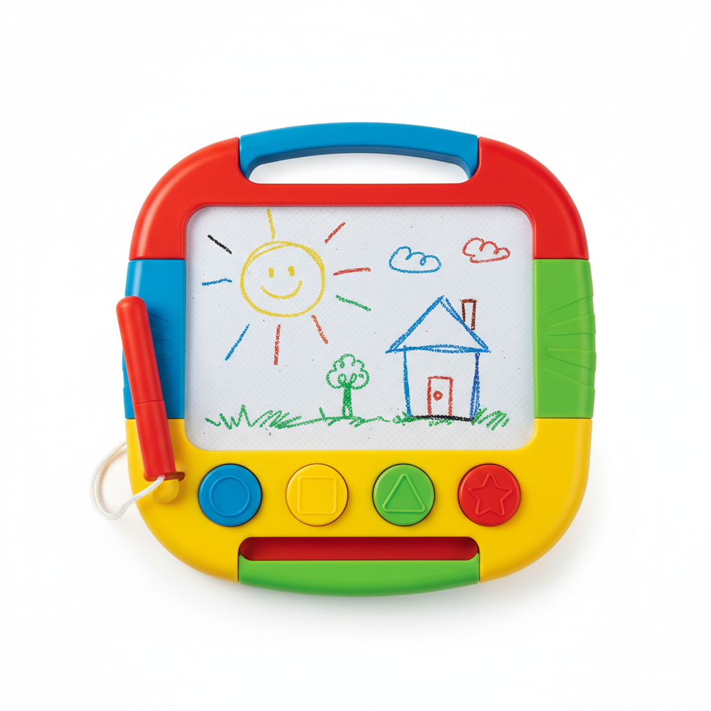 Toddler magnetic drawing board with stylus mess-free doodle toy