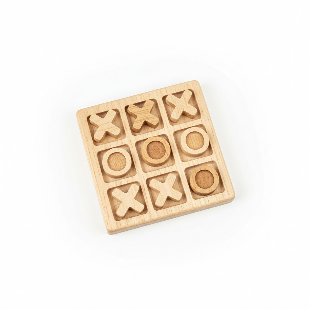 Small Wooden Tic Tac Toe Board