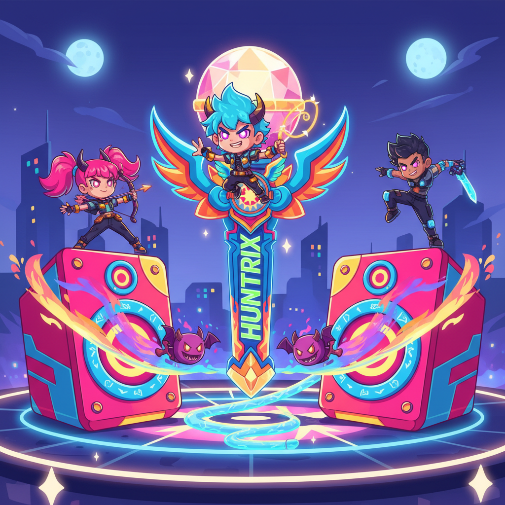 Huntrix K-pop Demon Hunters Microphone and Speaker Set